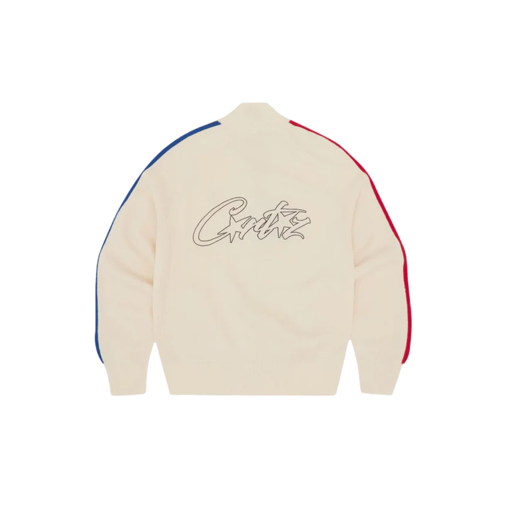 Corteiz RTW Knit Zip Up Fleece – Cream - dconcept.eu